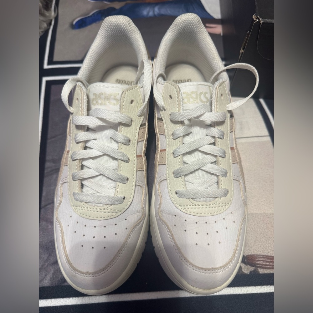 ASICS White and Light Pink Women’s Japan Platform Sneakers